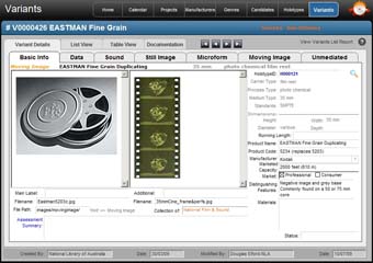 Moving Image basic Info tab form view